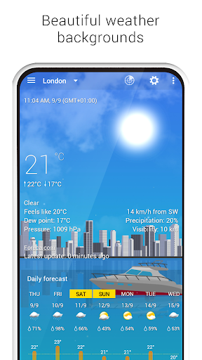 Cityscape animated weather backgrounds add-on - عکس برنامه موبایلی اندروید
