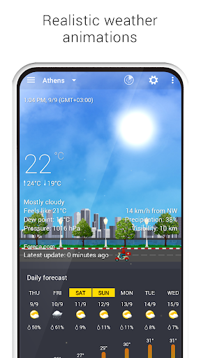 Cityscape animated weather backgrounds add-on - Image screenshot of android app