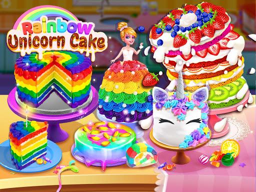 Unicorn Cake Cooking Games - Gameplay image of android game