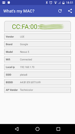 What's my MAC address? - عکس برنامه موبایلی اندروید