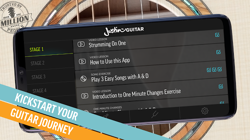 Justin Guitar Lessons & Songs - Image screenshot of android app