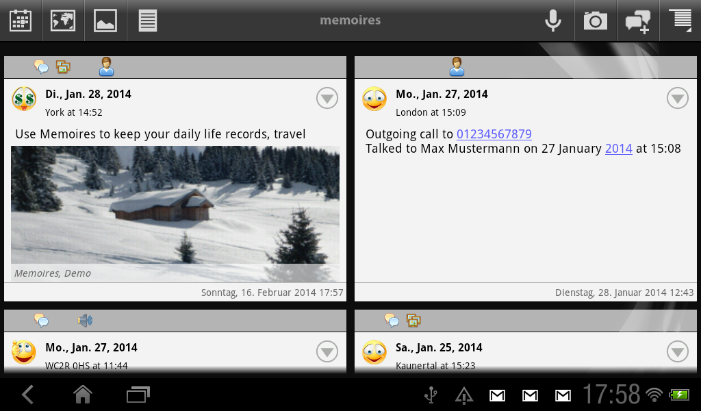 Memoires - Image screenshot of android app