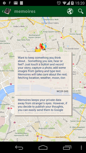 Memoires - عکس برنامه موبایلی اندروید