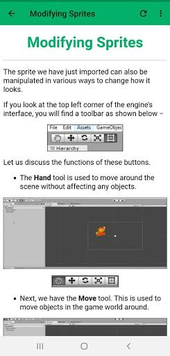 Learn Unity - Image screenshot of android app