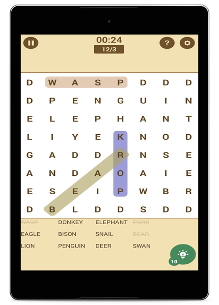 Animal Letters Soup - Gameplay image of android game
