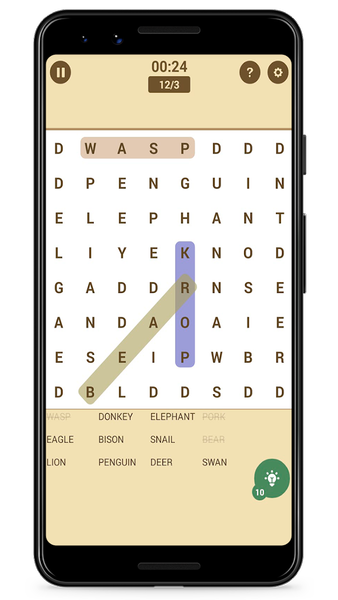 Animal Letters Soup - Gameplay image of android game