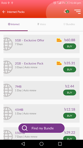 My Robi - Offers, Usage, More - عکس برنامه موبایلی اندروید