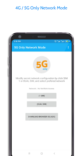 4G/5G Only Network Mode - Image screenshot of android app