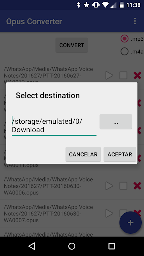 Opus mp3 converter - Image screenshot of android app