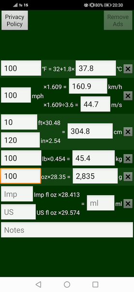 Unit Converters in ft lb oz - عکس برنامه موبایلی اندروید