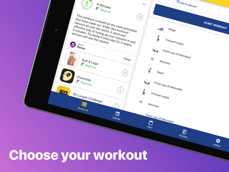 Legs workout - 4 Week Program - Image screenshot of android app