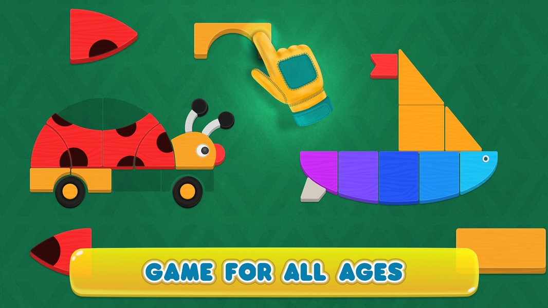 Cosmo Shapes Puzzles for kids - Gameplay image of android game