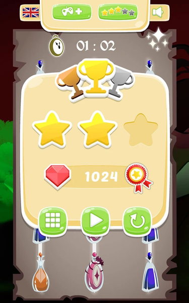 Alchemist puzzle : mix potions - Gameplay image of android game