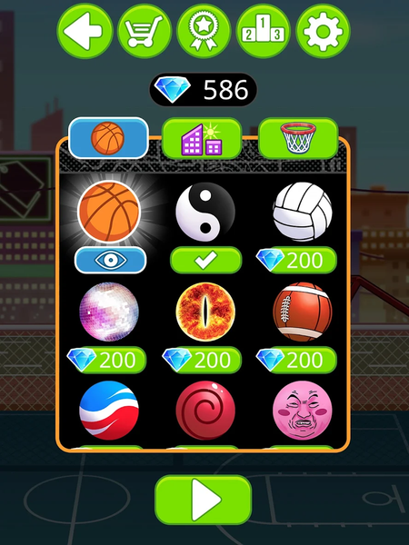 Basketball serial shooter - Gameplay image of android game