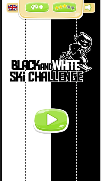 Black & white ski challenge - Gameplay image of android game