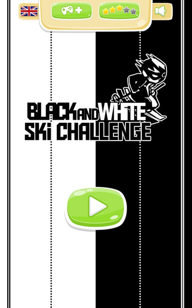 Black & white ski challenge - Gameplay image of android game