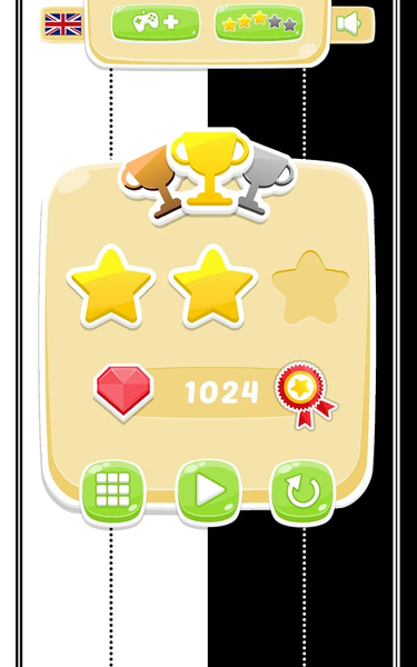 Black & white ski challenge - Gameplay image of android game