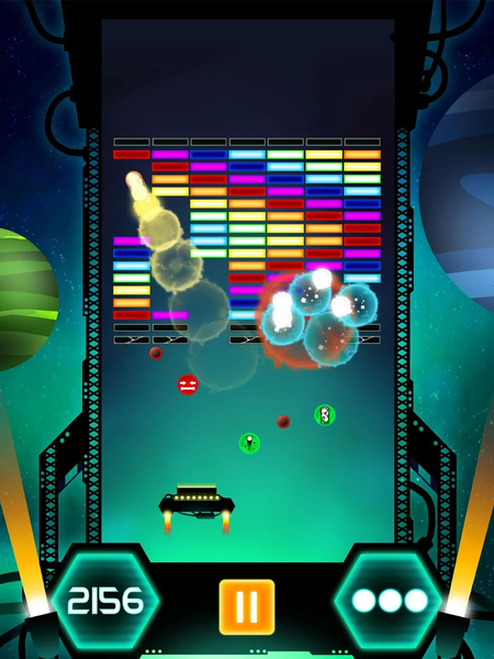 Brick Breaker: Galaxy Defense - Gameplay image of android game