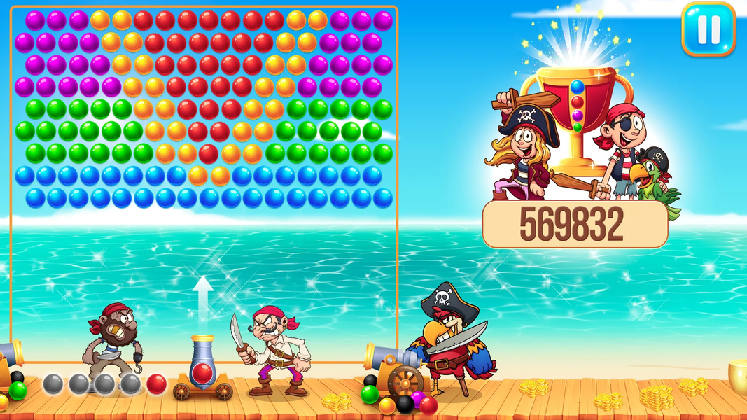 Bubble Pirate Shooter - Gameplay image of android game