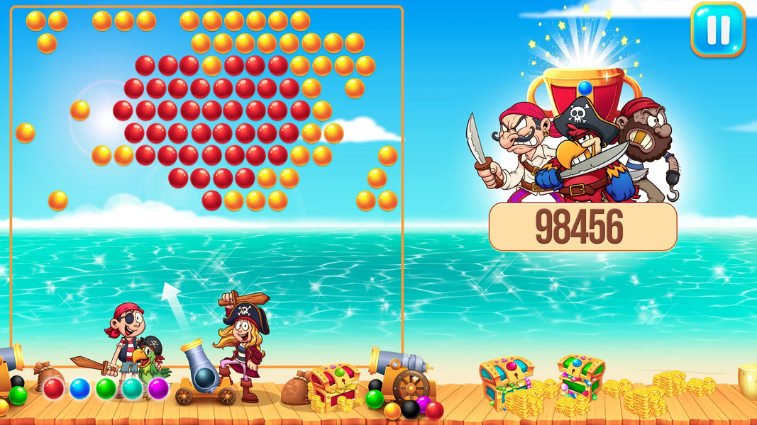 Bubble Pirate Shooter - Gameplay image of android game