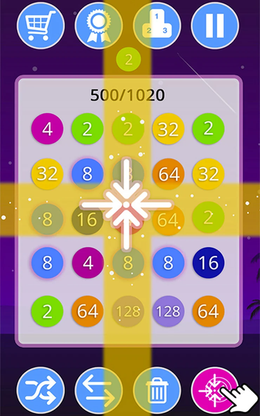 2-4-8 : link identical numbers - Gameplay image of android game