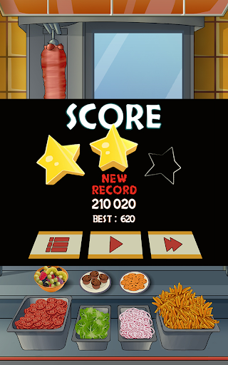 Doner Kebab: salad, tomatoes, - Gameplay image of android game