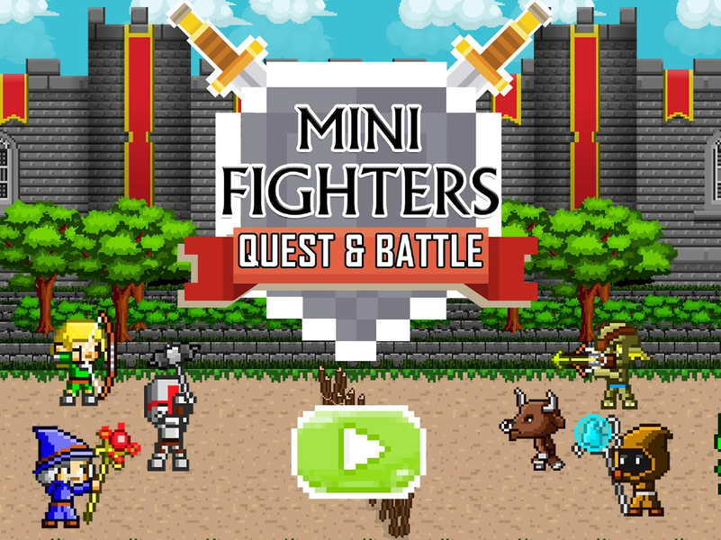 Mini Fighters : Quest & battle - Gameplay image of android game