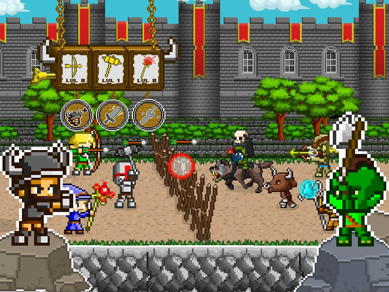 Mini Fighters : Quest & battle - Gameplay image of android game