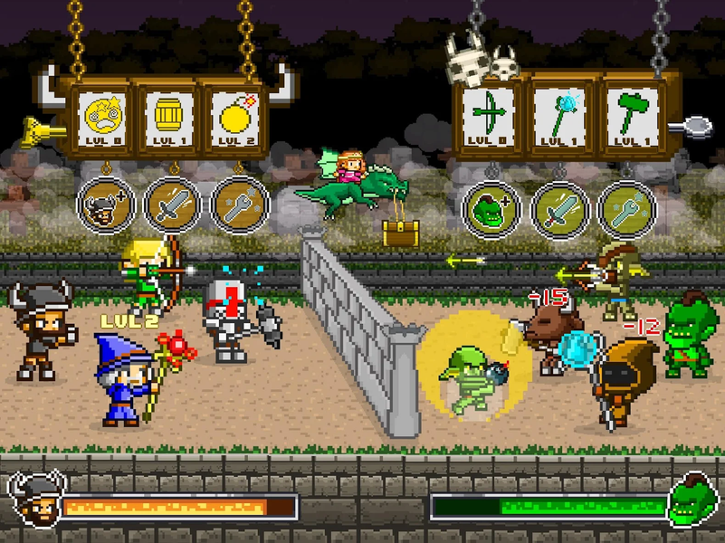 Mini Fighters : Quest & battle - Gameplay image of android game