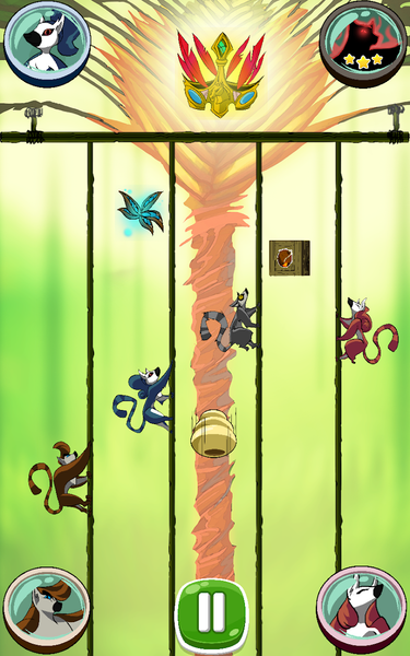 Monkey's ropes party - Gameplay image of android game