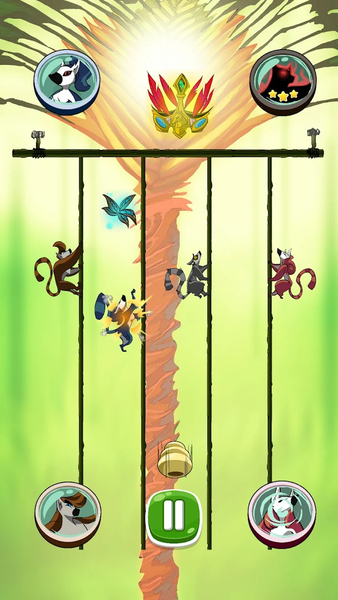 Monkey's ropes party - Gameplay image of android game