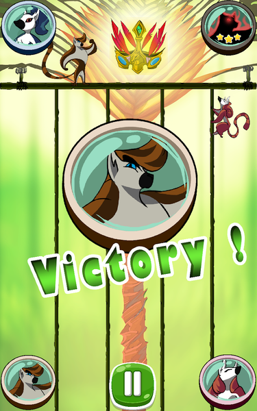 Monkey's ropes party - Gameplay image of android game