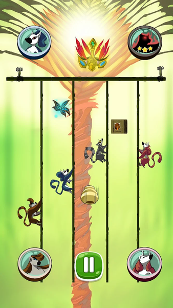 Monkey's ropes party - Gameplay image of android game