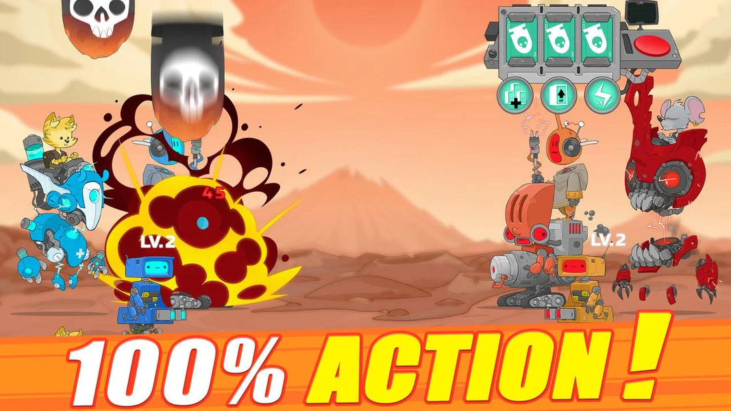 Robot Fighter : Epic Battles - Gameplay image of android game