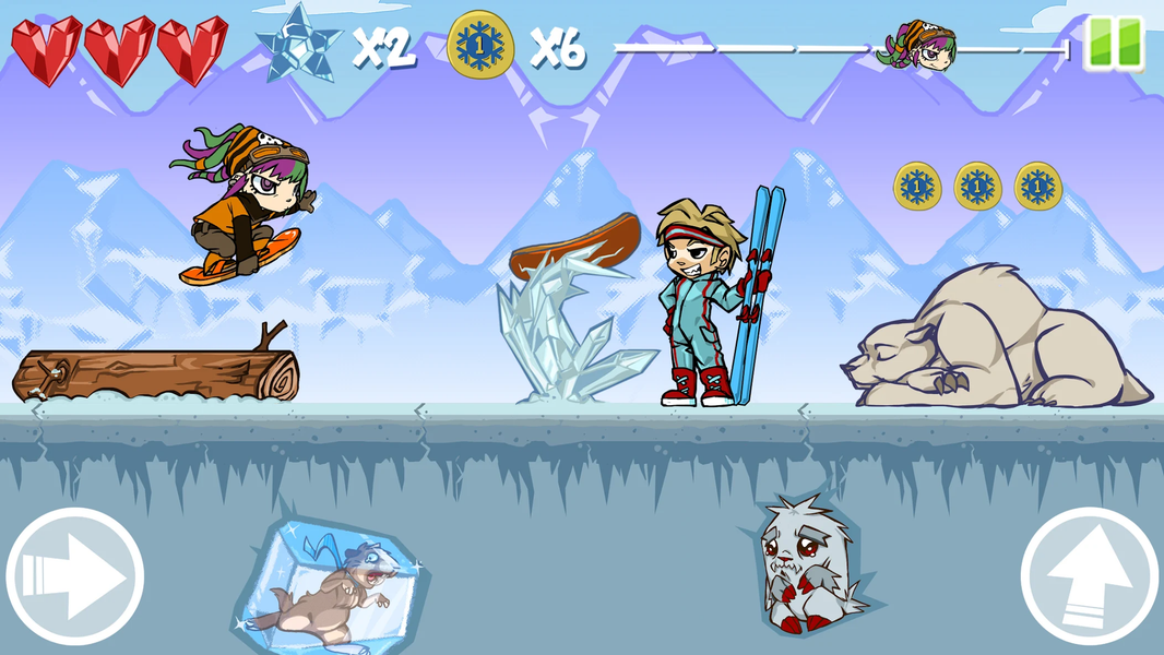 Snowboard Girl - Gameplay image of android game