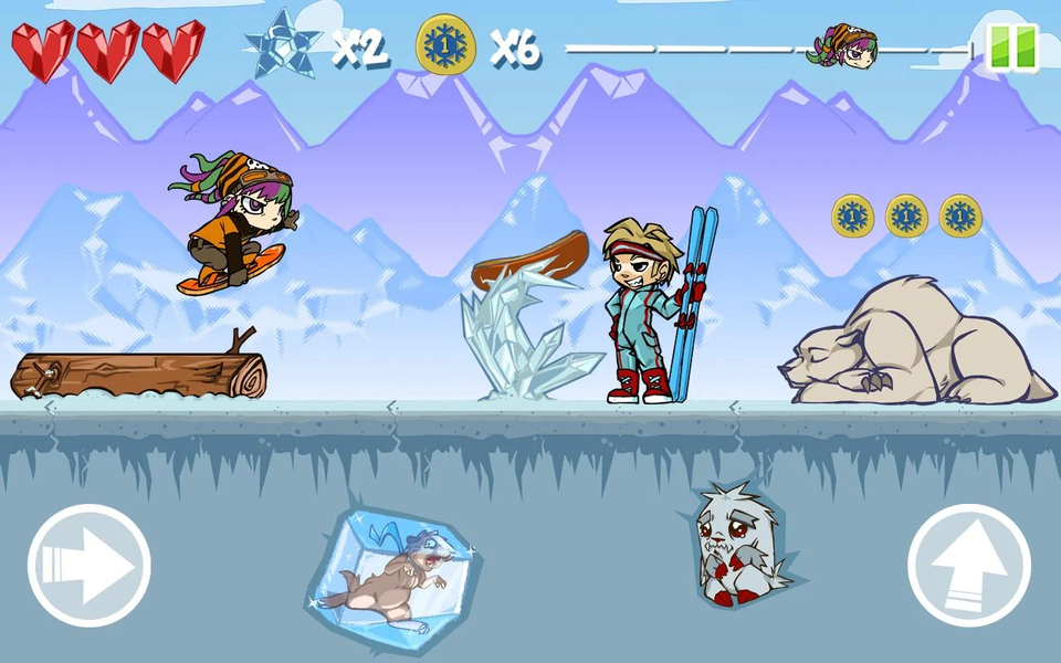 Snowboard Girl - Gameplay image of android game