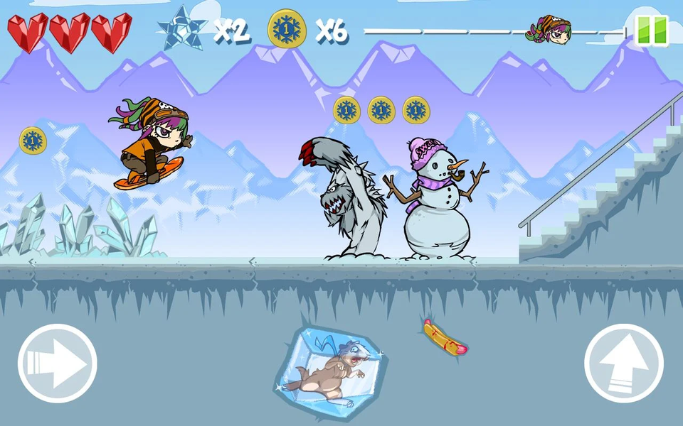 Snowboard Girl - Gameplay image of android game