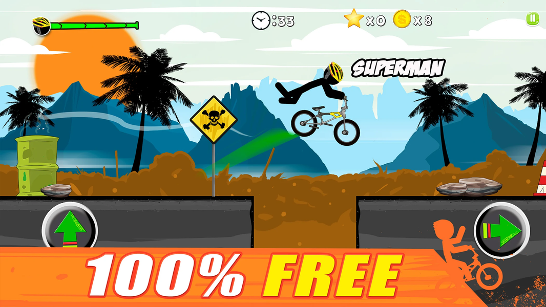 Stickman Bike : Pro Ride - Gameplay image of android game