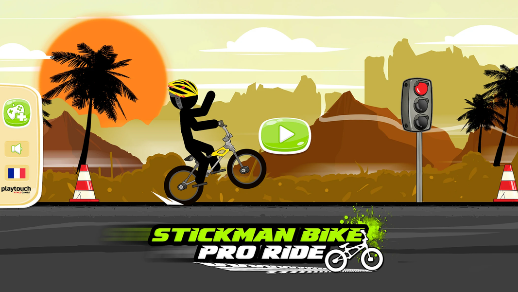 Stickman Bike : Pro Ride - Gameplay image of android game