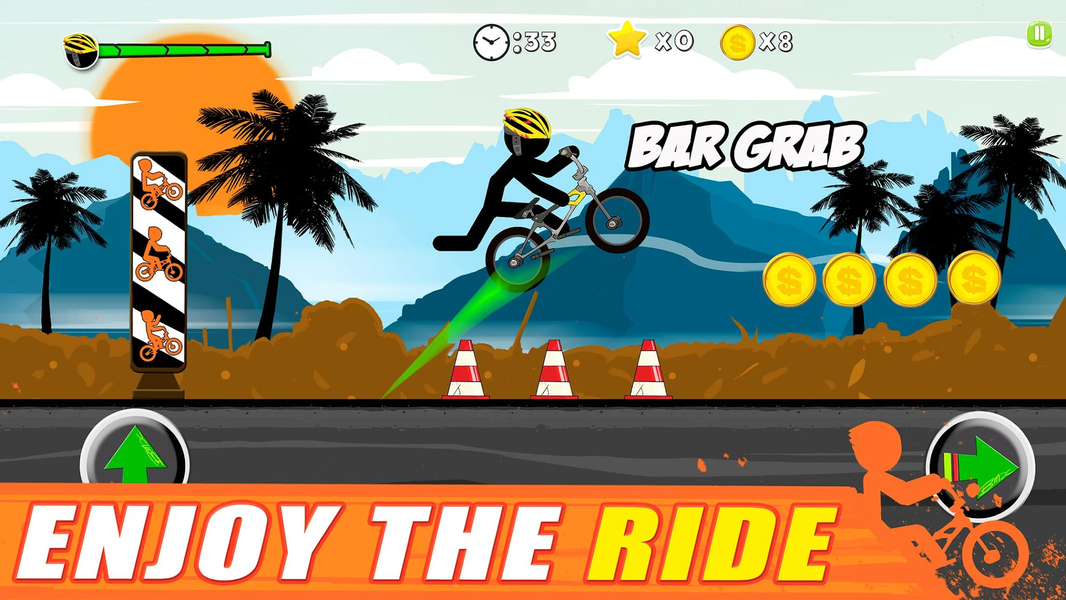 Stickman Bike : Pro Ride - Gameplay image of android game