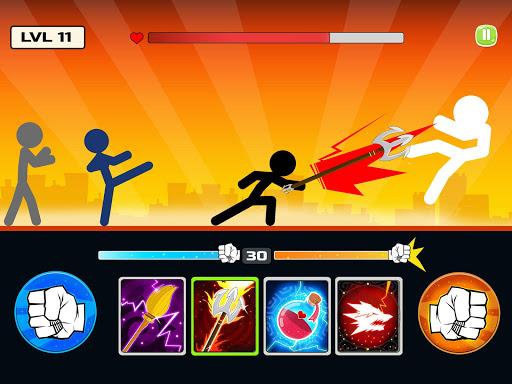 Stickman Fighter : Mega Brawl - Gameplay image of android game