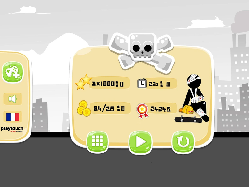 Stickman Skate : 360 Epic City - Gameplay image of android game