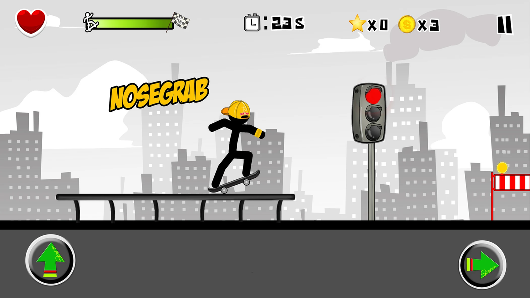 Stickman Skate : 360 Epic City - Gameplay image of android game