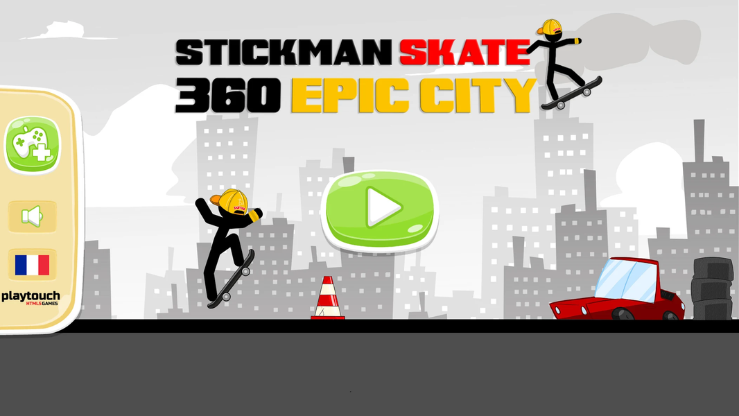 Stickman Skate : 360 Epic City - Gameplay image of android game