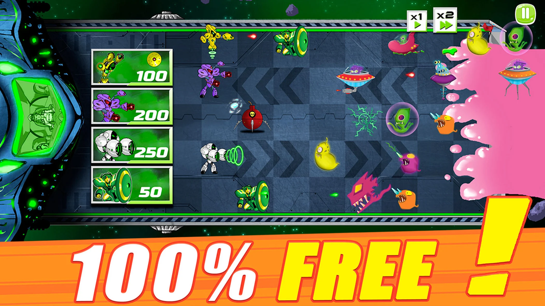 Super Fighting Robots Defense - Gameplay image of android game