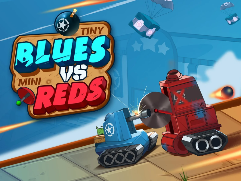 Tiny Blues Vs Mini Reds - Gameplay image of android game
