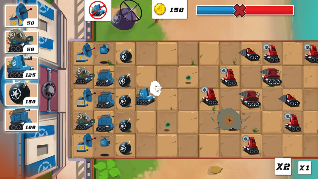 Tiny Blues Vs Mini Reds - Gameplay image of android game