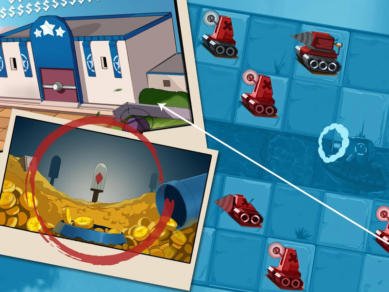 Tiny Blues Vs Mini Reds - Gameplay image of android game