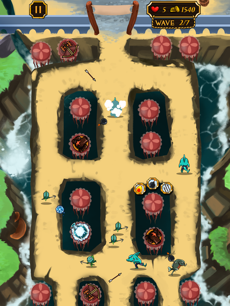 Tower defense : Fish attack - Gameplay image of android game