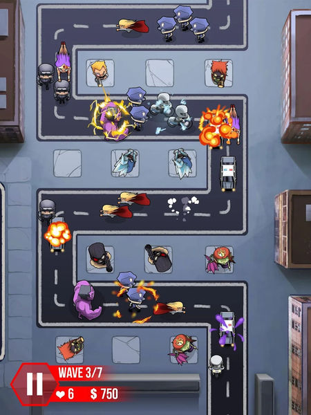 Tower Defense : Super Heroes - Gameplay image of android game